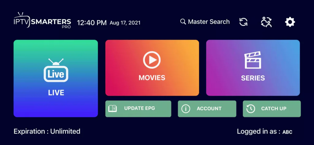 Étape 2 - Ouvrez et connectez-vous Trimix IPTV