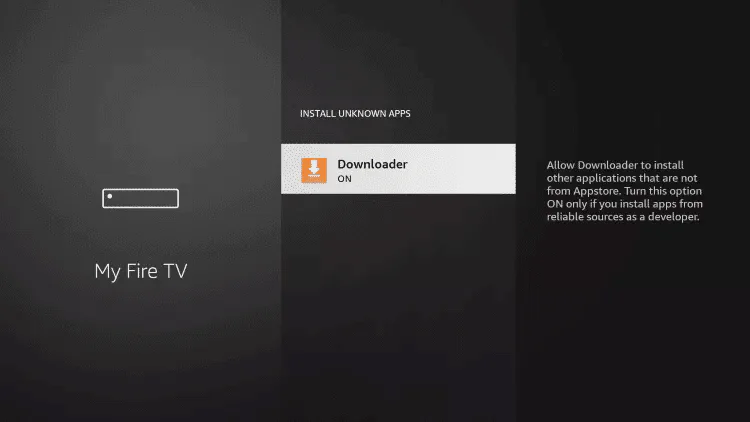 Étape 12 - Activez les sources inconnues Trimix IPTV