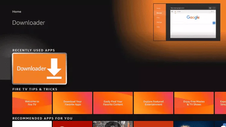 Étape 13 - Lancez Downloader Trimix IPTV