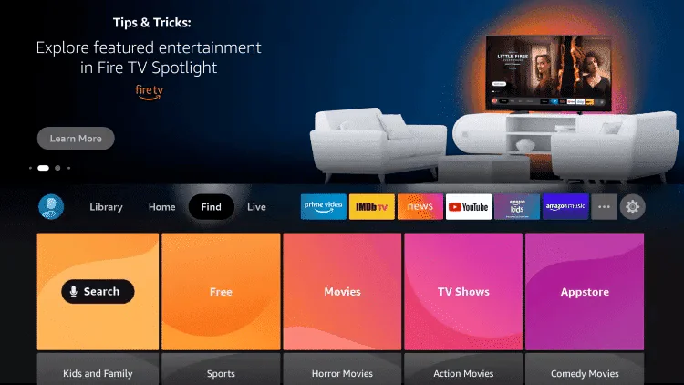 Étape 2 - Cliquez sur Rechercher Trimix IPTV