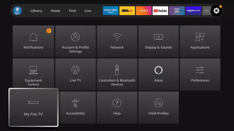 Étape 8 - Accédez à Mon Fire TV Trimix IPTV