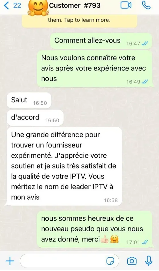 Avis client Trimix IPTV WhatsApp 2