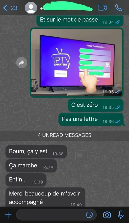 Avis client Trimix IPTV WhatsApp 5